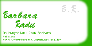 barbara radu business card